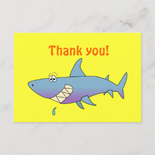 Cute Smiling Cartoon Shark Customisable Template