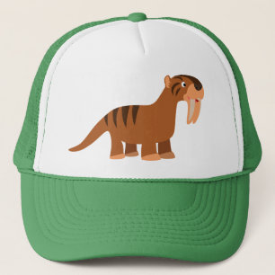 Cute Smiling Cartoon Thylacosmilus Hat
