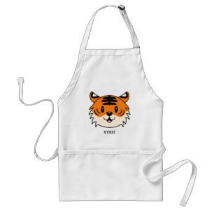 Cute Smiling Cartoon Tiger Standard Apron