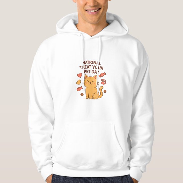 Cute Smiling Cat Shirt | National Treat  Pet Day (Front)