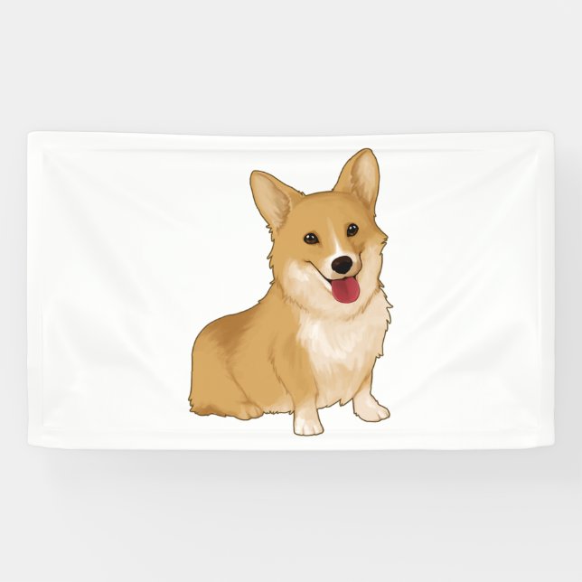 Cute smiling corgi  banner (Horizontal)