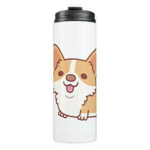 Cute Smiling Corgi Dog Thermal Tumbler