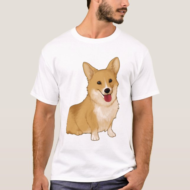 Cute smiling corgi  T-Shirt (Front)