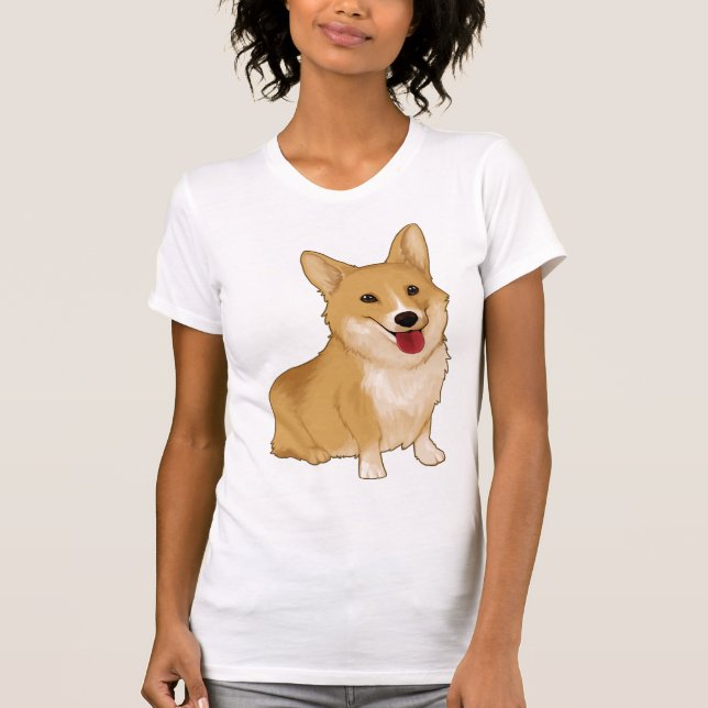 Cute smiling corgi  T-Shirt (Front)