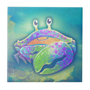 Cute Smiling Crab Tile