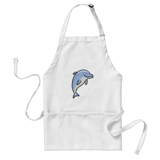 Cute Smiling Dolphin Standard Apron (Front)