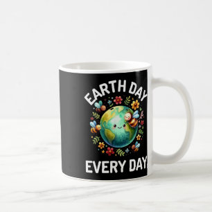 Cute Smiling Earth Day Every Day Earth Lover Men W Coffee Mug