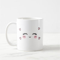 Cute Smiling Face Mug  Soft Heart Aesthetic