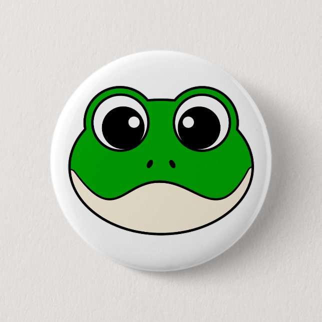 Cute Smiling Frog 6 Cm Round Badge (Front)