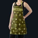 Cute Smiling Frog Apron<br><div class="desc">A pattern of cute smiling frogs.</div>