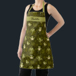 Cute Smiling Frog Apron<br><div class="desc">A pattern of cute smiling frogs.</div>
