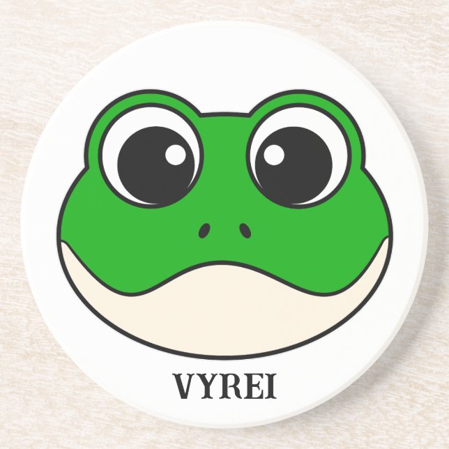 Cute Smiling Frog Coaster (Front)