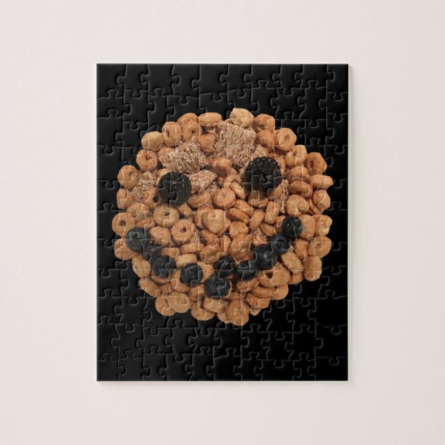 Cute Smiling Fruit and Cereal Face Jigsaw Puzzle (Vertical)
