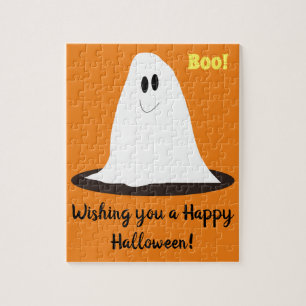 Cute Smiling Ghost Halloween Kids Puzzle