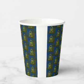 Cute smiling ghost paper cups