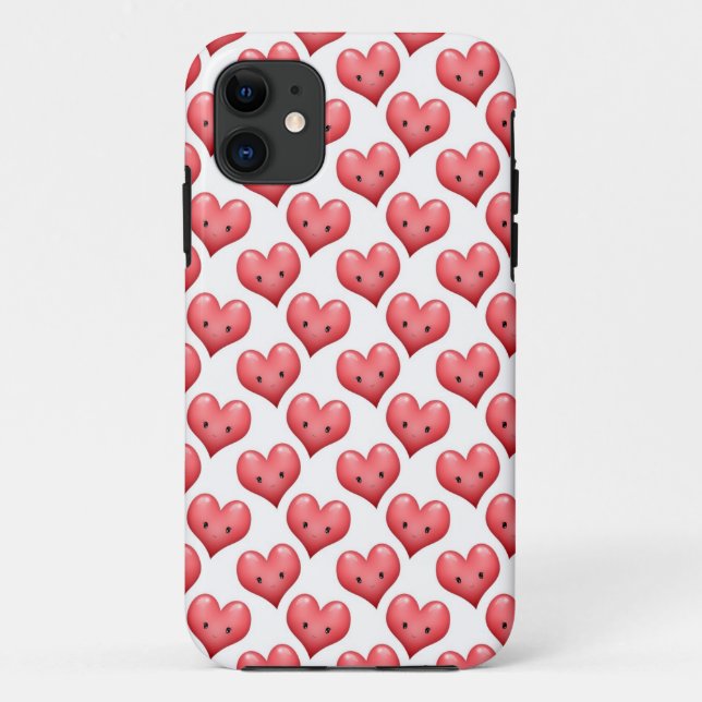 Cute Smiling Hearts Case-Mate iPhone Case (Back)