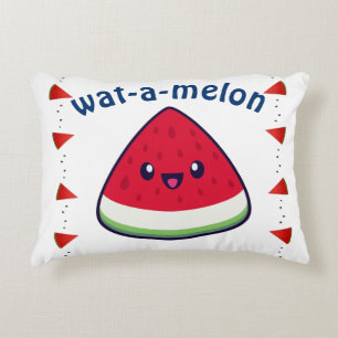 Cute Smiling Kawaii Watermelon Decorative Cushion
