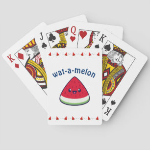 Cute Smiling Kawaii Watermelon Playing Cards