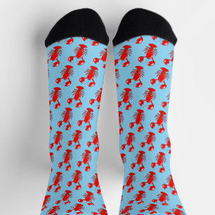 Cute Smiling Lobster Cartoon Design Socks