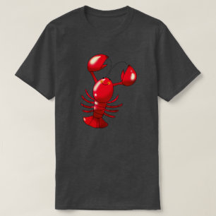 Cute Smiling Lobster Cartoon Design T-Shirt