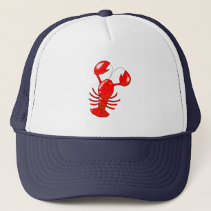 Cute Smiling Lobster Cartoon Design Trucker Hat