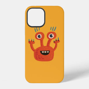 Cute Smiling Orange Cartoon Character iPhone 12 Case
