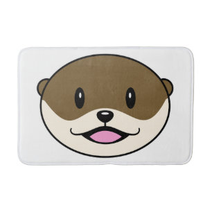 Cute Smiling Otter Bath Mat