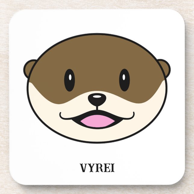 Cute Smiling Otter Coaster (Front)