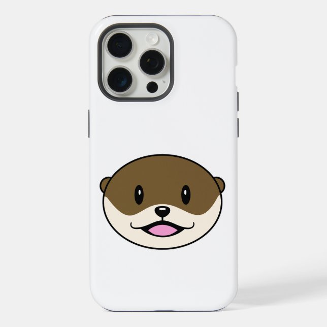 Cute Smiling Otter iPhone Case (Back)