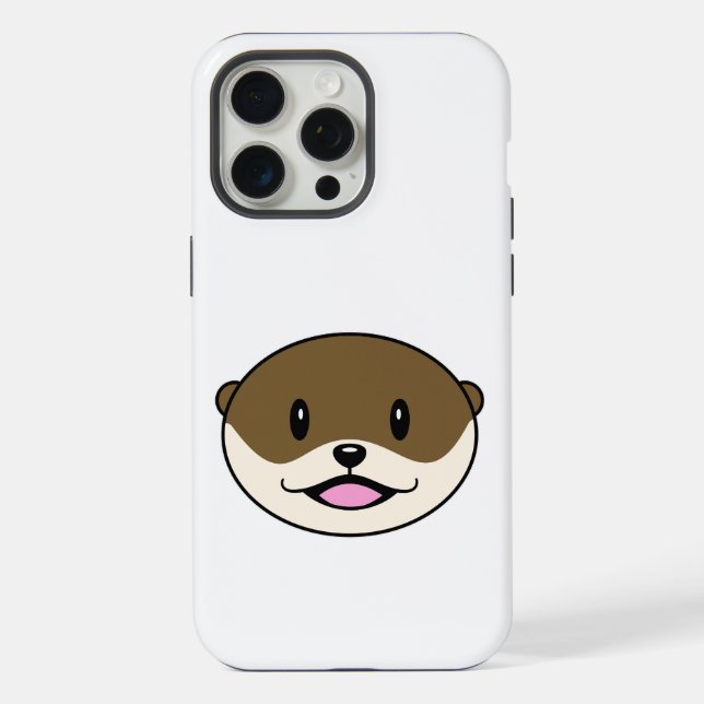 Cute Smiling Otter iPhone Case (Back)