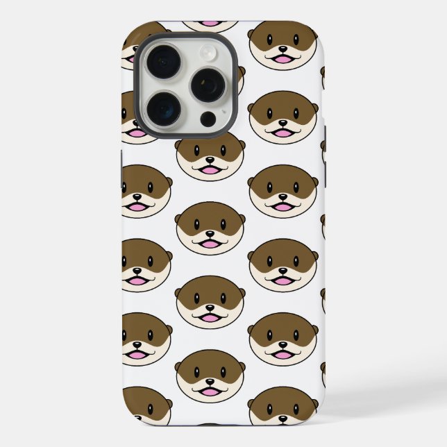 Cute Smiling Otter iPhone Case (Back)