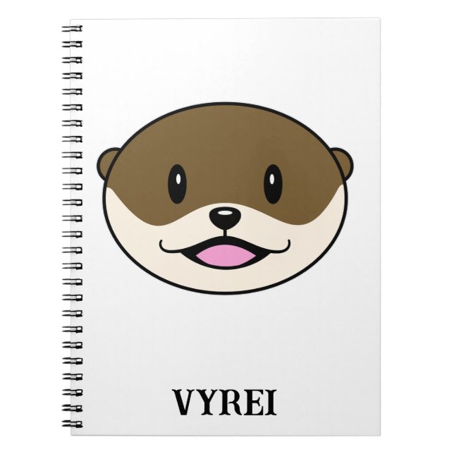 Cute Smiling Otter Notebook (Front)