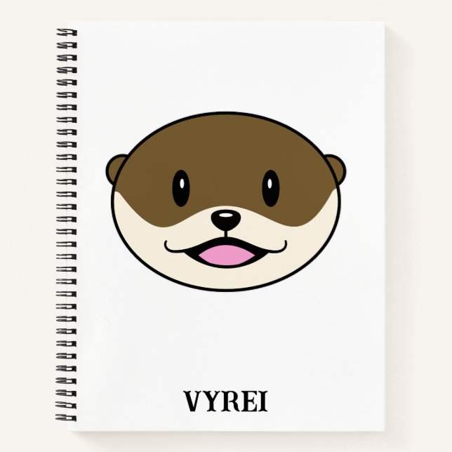 Cute Smiling Otter Notebook (Front)