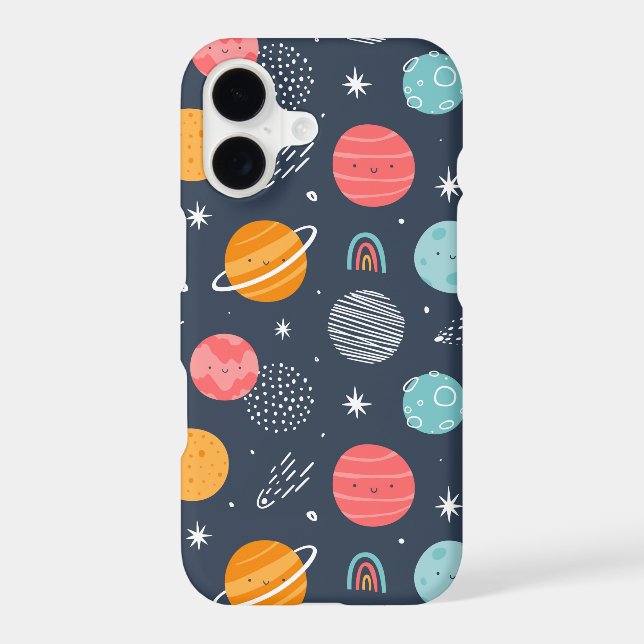Cute Smiling Planet Pattern Samsung Galaxy S21 Case (Back)