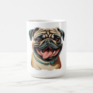 Cute Smiling Pug Dog Lover Mug