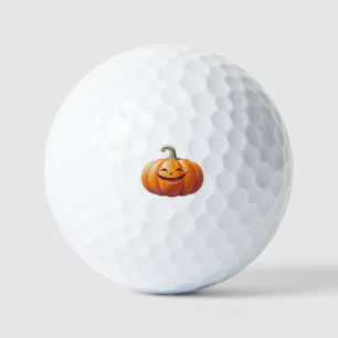 Cute Smiling Pumpkin – Fun Fall Character Golf Balls
