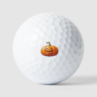 Cute Smiling Pumpkin – Fun Fall Character Golf Balls