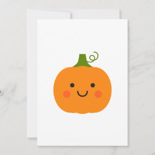 Cute smiling pumpkin party invitation