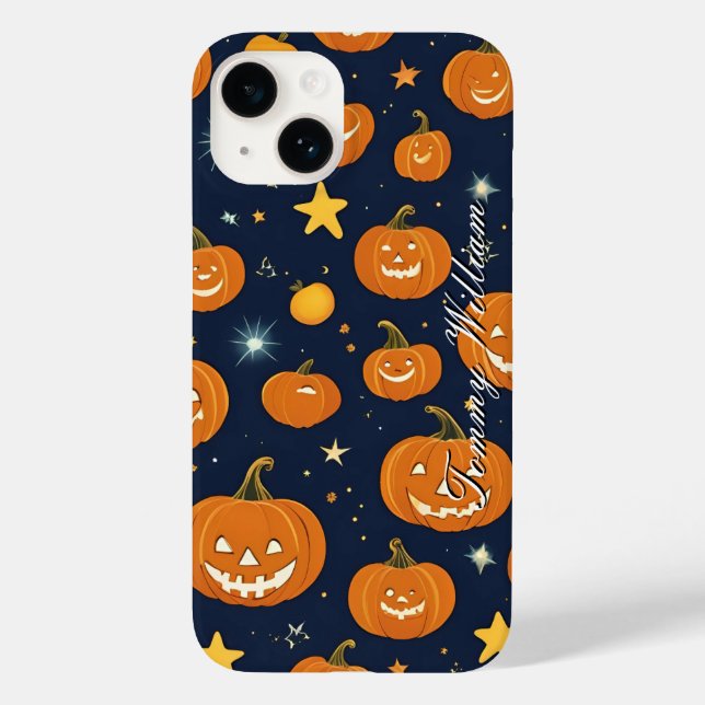 Cute Smiling Pumpkins For Halloween  Case-Mate iPhone Case (Back)