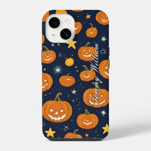 Cute Smiling Pumpkins For Halloween iPhone 14 Case