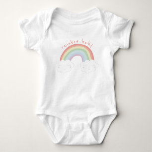 Cute Smiling Rainbow Baby Blushing Colorful Bodysuit