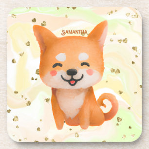 Cute Smiling Shiba Inu Coaster