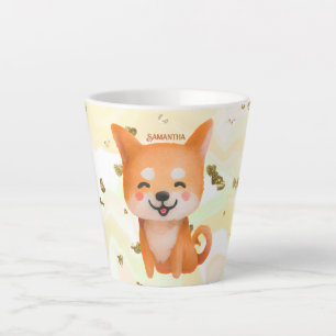 Cute Smiling Shiba Inu Latte Mug