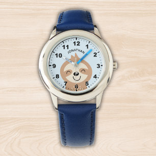 Cute smiling sloth for kids watch