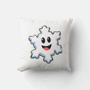 Cute Smiling Snowflake – Happy Christmas Cushion