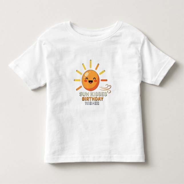 Cute Smiling Sun Birthday Wishes Toddler Fine Jers T-Shirt (Front)