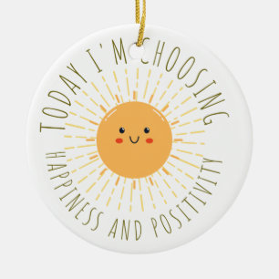 Cute Smiling Sun  Ceramic Ornament