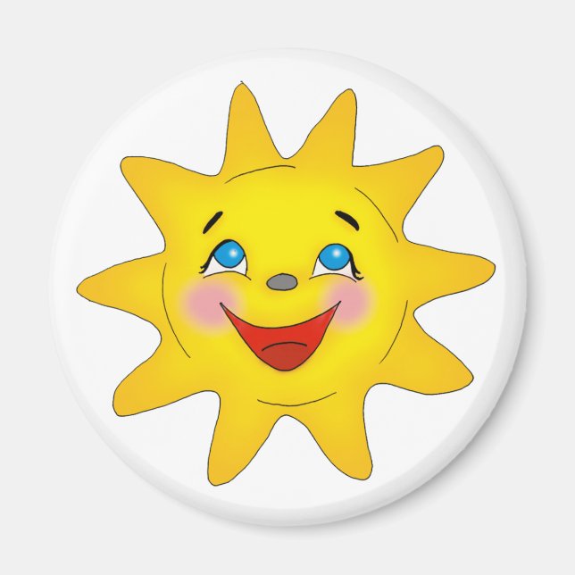 Cute Smiling Sun Magnet (Front)