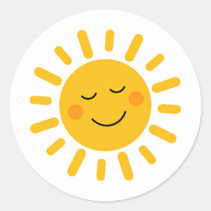 Cute smiling sun Sticker