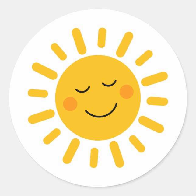 Cute smiling sun Sticker (Front)
